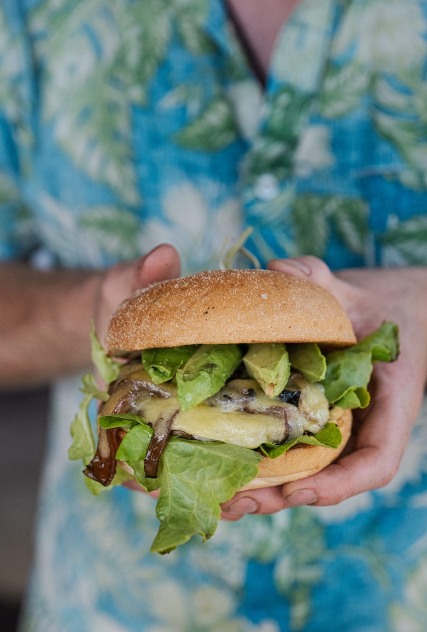 Guests enjoying festival food